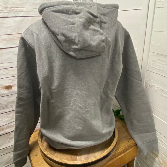 CAT Caterpillar Heavy Machinery Equipment Logo Hoodie Sweatshirt Gray MEDIUM - Picture 5 of 6